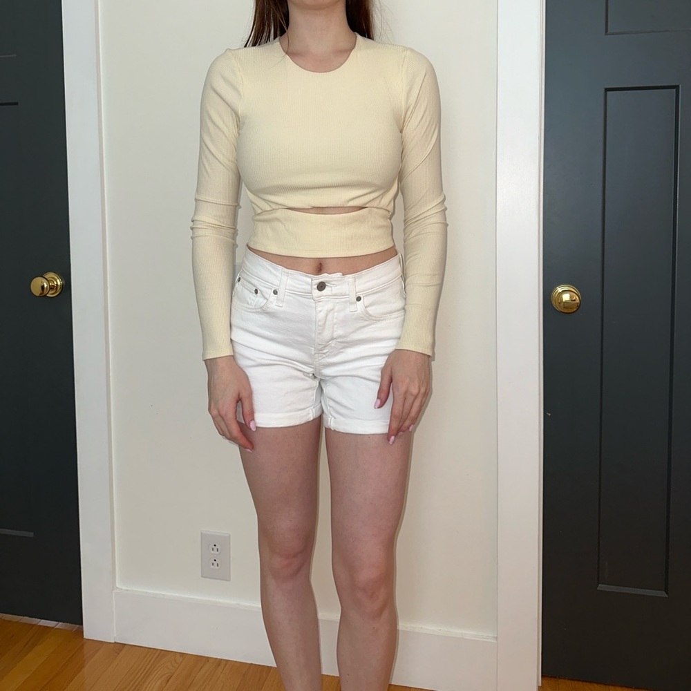 Lovers + Friends Cream Long Sleeve Top